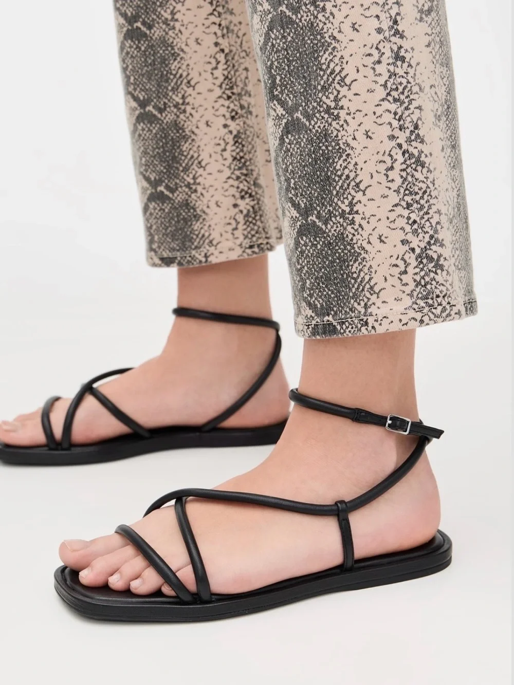 Loeffler Randall Black Noor Strappy Sandals